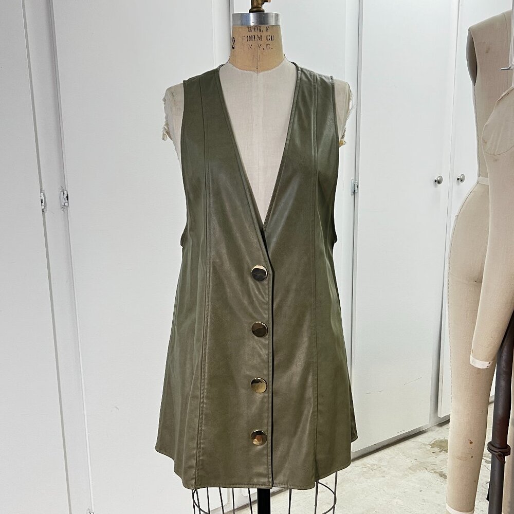 NWT Vegan Leather Zara Jumper Dress